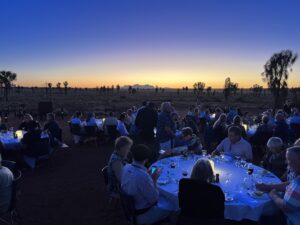 Dinner under the stars Kata Tjuta in the background