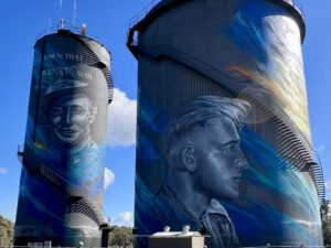 Water Tower Art Memorial at Hay