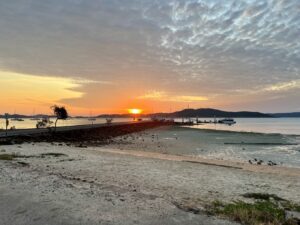 Horn Island Wharf overlooking a Thursday Island Sunset